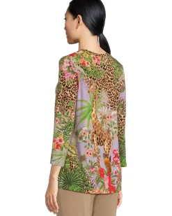 The Janie Favorite 3/4 Sleeve V-neck Swing Tee