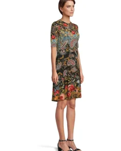 The Janie Favorite Elbow Sleeve Mock Neck Dress