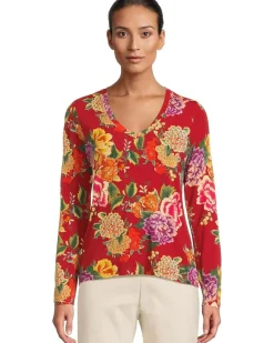 The Janie Favorite Long Sleeve V-Neck Fitted Tee