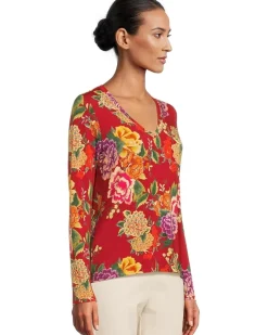 The Janie Favorite Long Sleeve V-Neck Fitted Tee