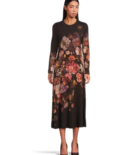 The Janie Favorite Long Sleeve Midi Dress- Beckett