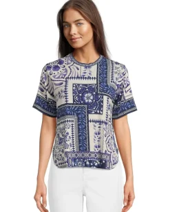 The Janie Favorite Oversized Cropped Tee- Starling