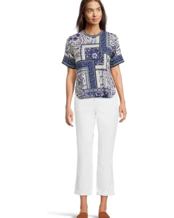 The Janie Favorite Oversized Cropped Tee- Starling