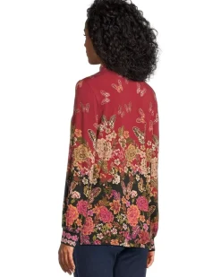 The Janie Favorite Puff Sleeve Mock Neck- Karie