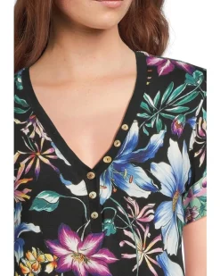 The Janie Favorite Short Sleeve Henley Tee