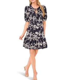 Tie Front Short Tiered Dress