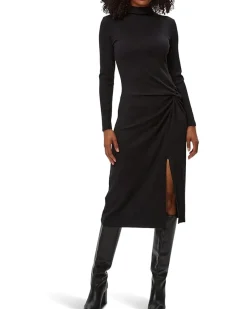 Tish Mock Neck Midi Dress w/ Slit