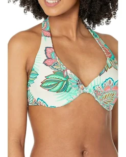 Tropical Lotus Twist Bikini Top