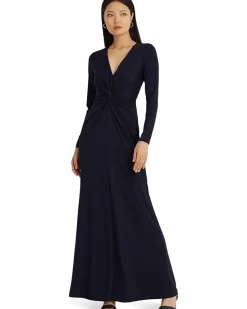 Twist-Front Stretch Jersey Gown