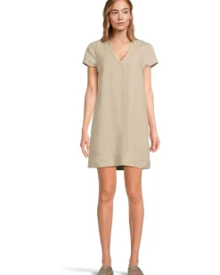 Two Palms Short Sleeve Collared Dress