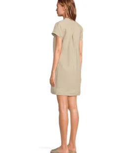 Two Palms Short Sleeve Collared Dress