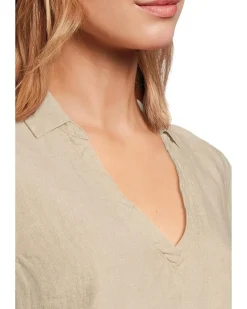 Two Palms Short Sleeve Collared Dress