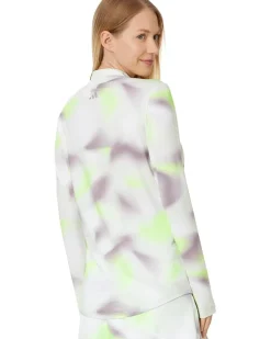 Ultimate365 Printed Mock Quarter Zip Golf Pullover