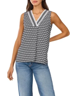 V Neck Sleeveless Blouse