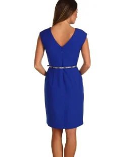 V-Back Sheath Dress