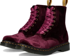 Vegan 1460 Pascal Velvet Lace-Up Boots
