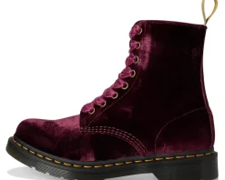 Vegan 1460 Pascal Velvet Lace-Up Boots