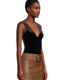 Velvet Deep-V Bodysuit