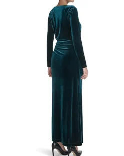 Velvet Long Sleeve Maxi