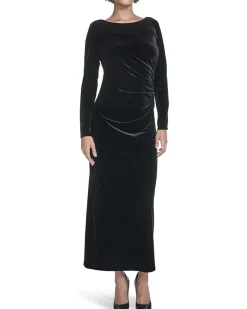 Velvet Long Sleeve Maxi