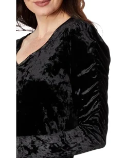 Velvet Poof Sleeve Top