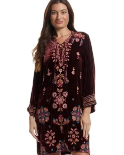 Velvet Tie Front Kimono Dress- Brandi