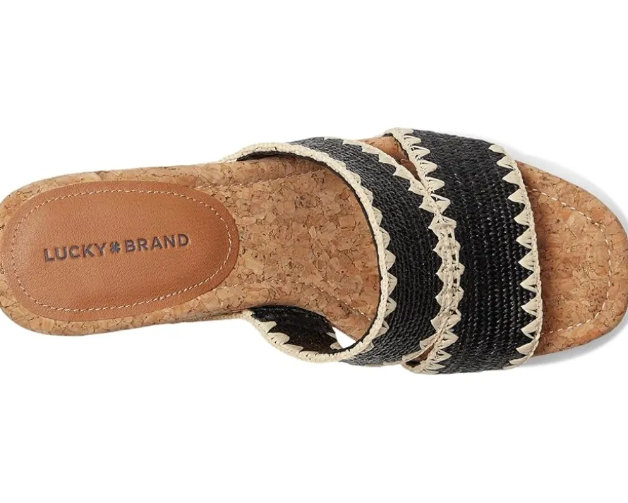 Vickta Woven Band Cork Wedge Sandals
