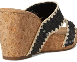 Vickta Woven Band Cork Wedge Sandals