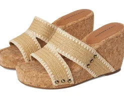 Vickta Woven Band Cork Wedge Sandals