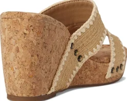 Vickta Woven Band Cork Wedge Sandals