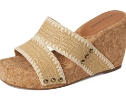 Vickta Woven Band Cork Wedge Sandals
