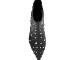Viviana Kitten Heel Studded Bootie