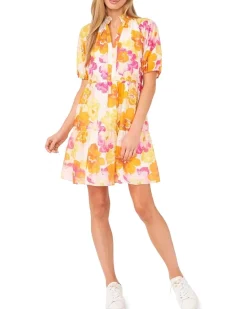 V-Neck Babydoll Tiered Dress