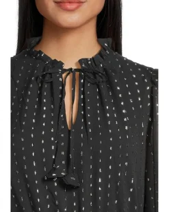 V-Neck Balloon Sleeve Maxi Dress