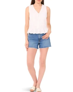 V-Neck Tank Peplum With Pleats