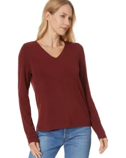 V-Neck Top With Long Sleeve