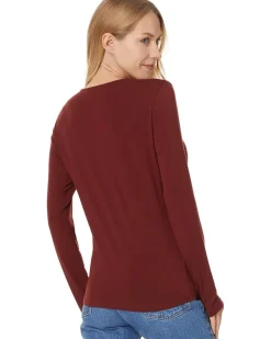 V-Neck Top With Long Sleeve