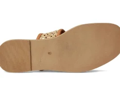 Water Lilly Leather Slide Sandal