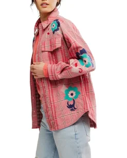 We The Free Embroidered Sashiko Shirt