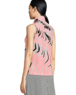 Whirlwind Print Sleeveless Polo