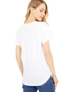 Whisper Cotton Rib-Crewneck Tee