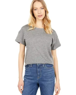 Whisper Cotton Rib-Crewneck Tee
