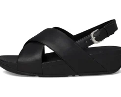 Women's FitFlop Lulu Cross-Back Strap Sandals - Leather