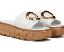 Women's Franco Sarto Hoda Cork Platform Slide Sandals