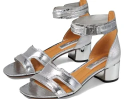 Women's Franco Sarto Nora Ankle Strap Low Block Heel Sandals