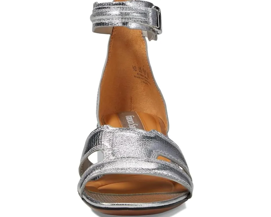 Women's Franco Sarto Nora Ankle Strap Low Block Heel Sandals