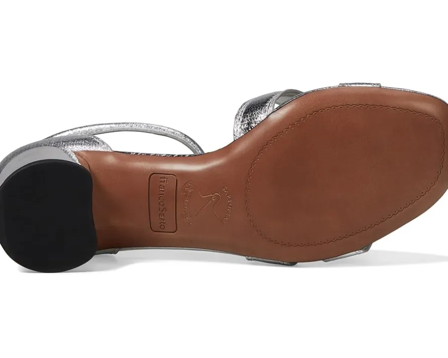 Women's Franco Sarto Nora Ankle Strap Low Block Heel Sandals