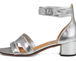 Women's Franco Sarto Nora Ankle Strap Low Block Heel Sandals