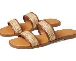 Women's Madewell The Teagan Slide Sandal in Straw