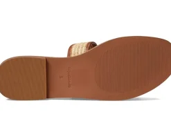 Women's Madewell The Teagan Slide Sandal in Straw